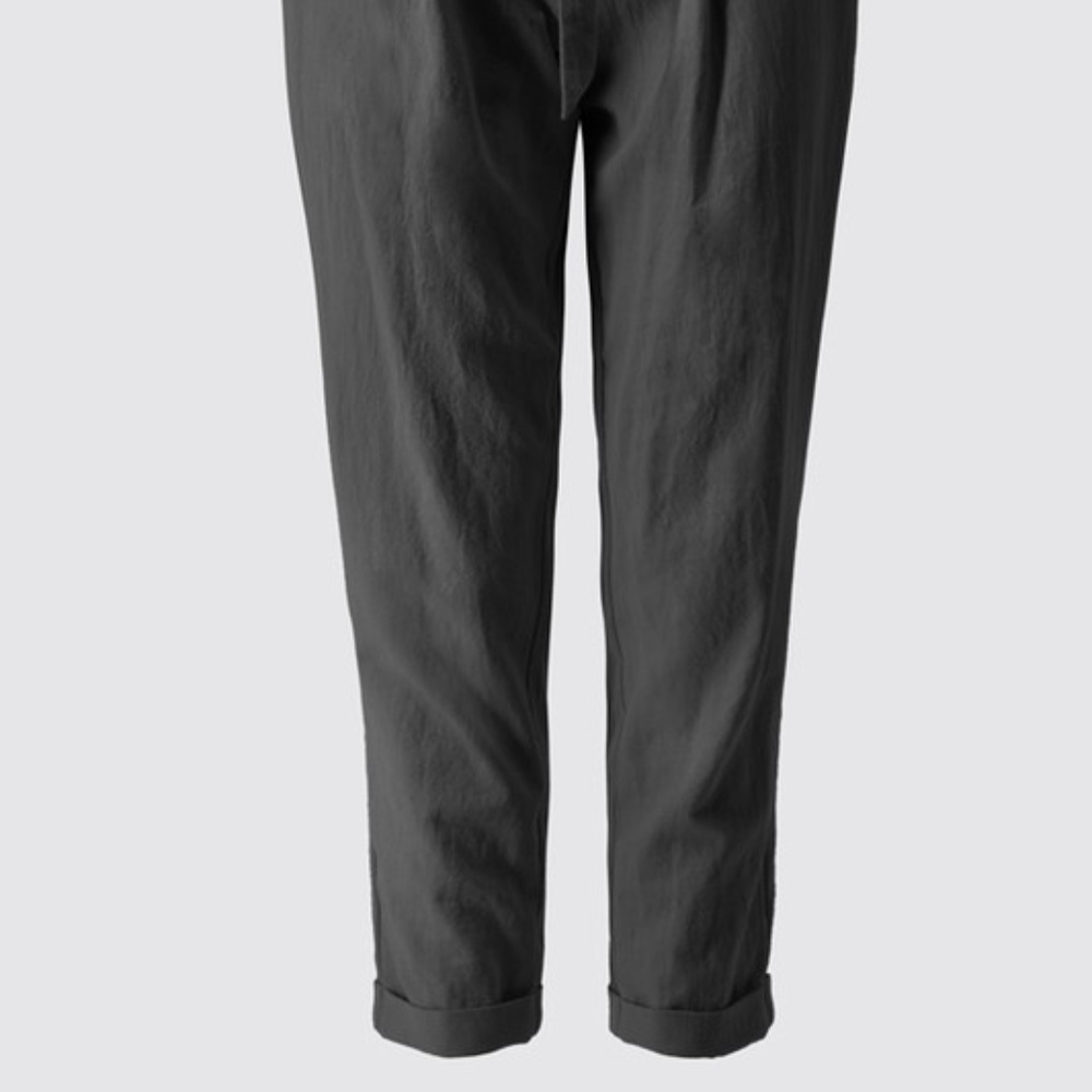 *1 LEFT* FOLDED PLEAT DETAIL PEGGED PANTS WITH TIE - Picture 2 of 8